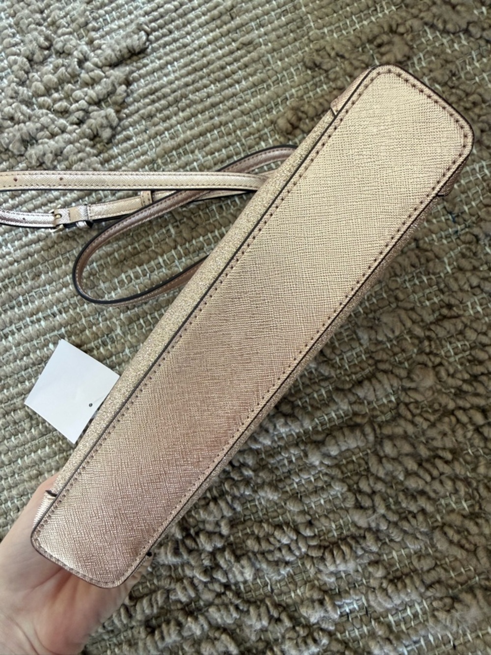 NWT Kate Spade New York Rose Gold Glitter Crossbody Bag - Picture 5 of 5